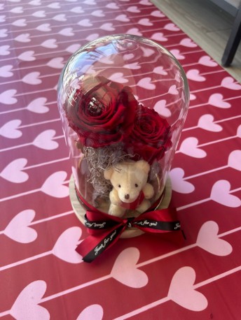 Forever Roses in Glass Dome